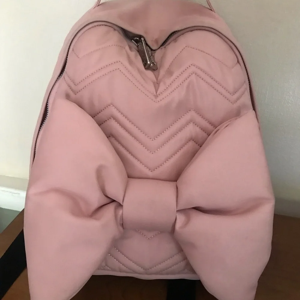 💋Betsy Johnson Pink Bow Backpack‼️FINAL SALE - Picture 9 of 10